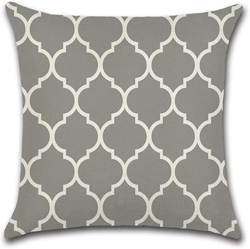 Miniatura 4 de Paquete de 4 fundas de almohada de 18 x 18 pulgadas, fundas de cojín de tela de lino para sofá, fundas de almohada decorativas para el hogar, cama,