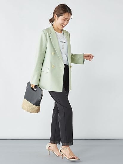 Amazon | [ノーリーズ] ウォッシャブル麻混ダブルジャケット 3-0035-2