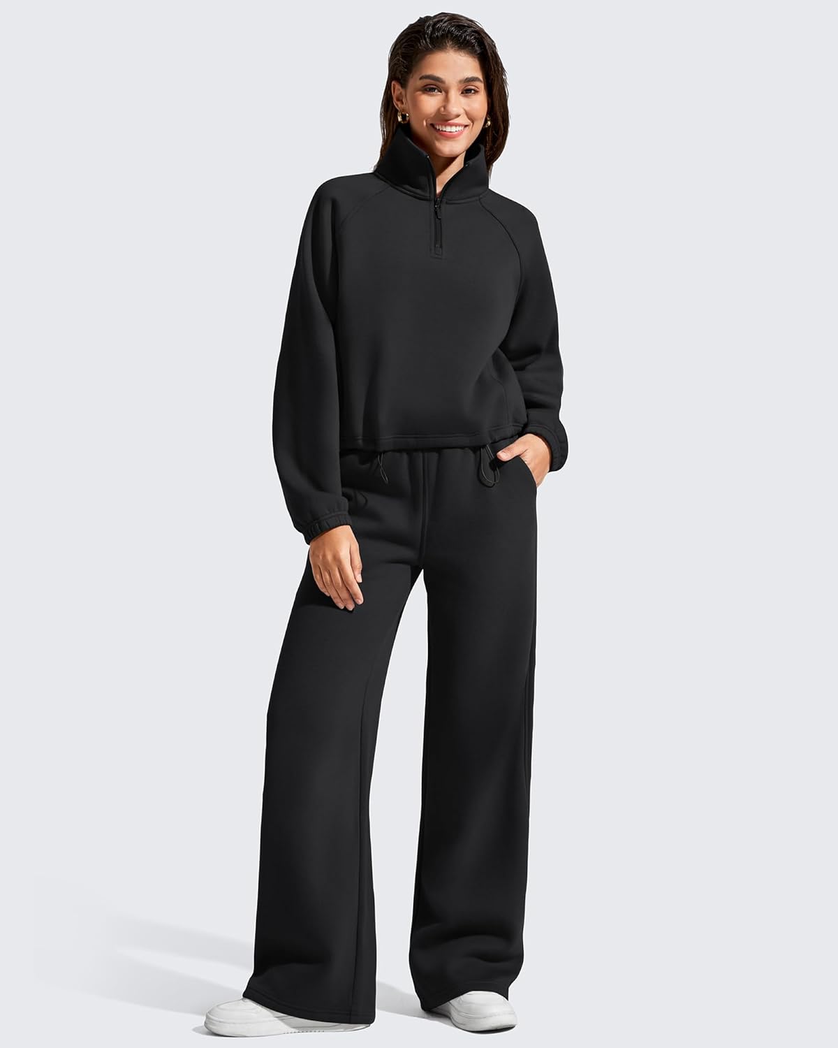 G4Free Flurrylux Womens Sweatshirts Fleece Lined Quarter Zip Mock Neck Pullover Winter Fashion Outfits Clothes - Image 7