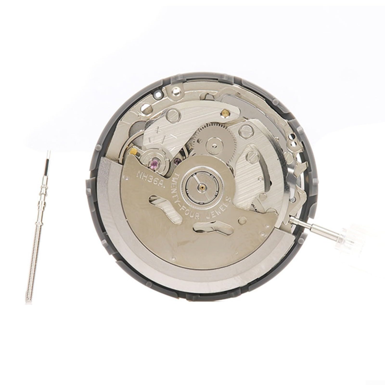 Calendario doppio bianco della parte di ricambio del metallo del movimento automatico dell'orologio Nh36 meccanico