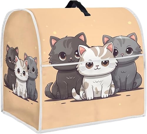 Upetstory Fundas para mezclador de cocina Kawaii Cat de 4.5 a 5 cuartos de galón, cubierta para mezclador de soporte, cubierta antipolvo, cubierta