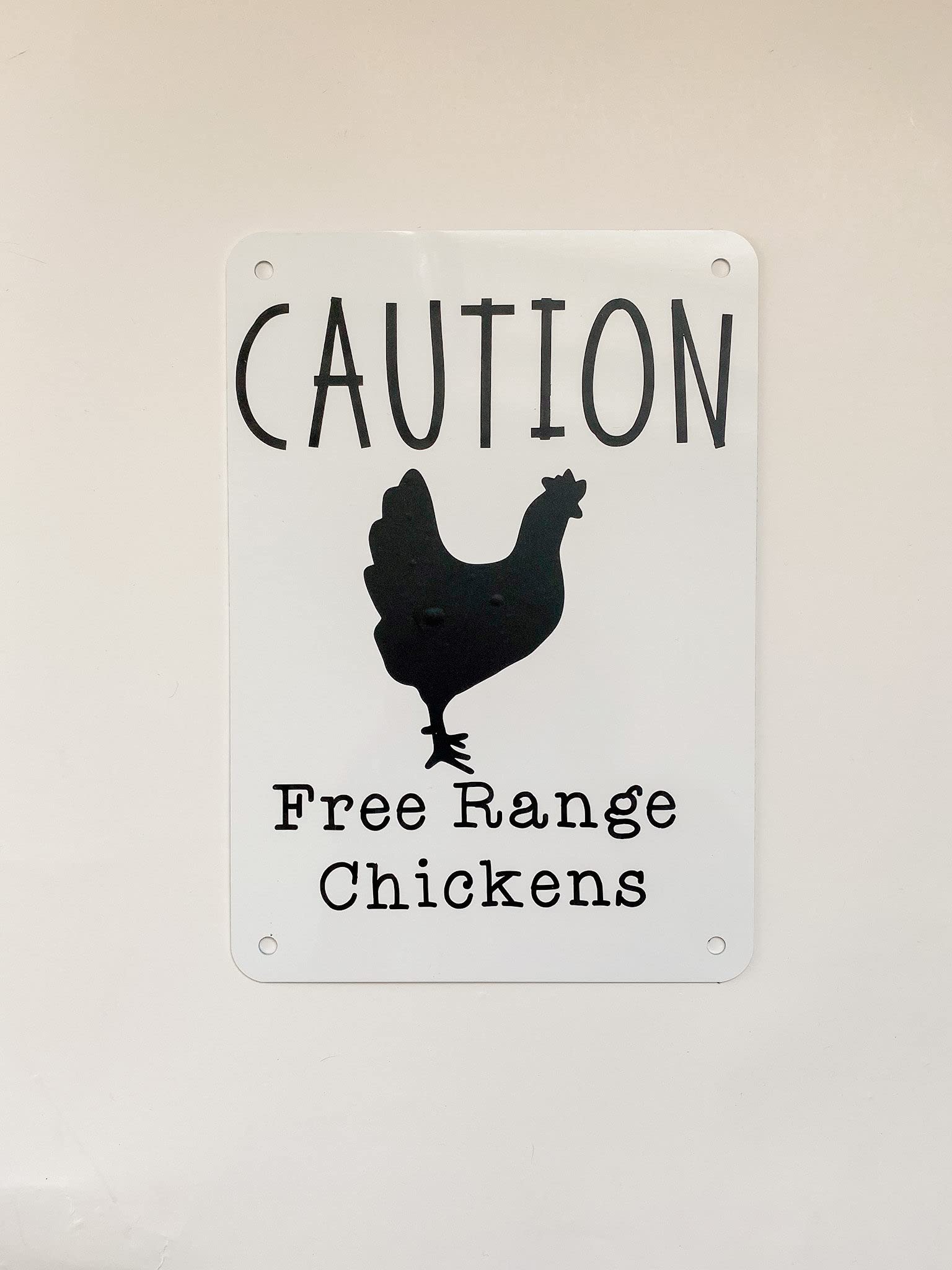 Bioprocess Free Range Chicken Sign Metal Sign 8X12 Inches