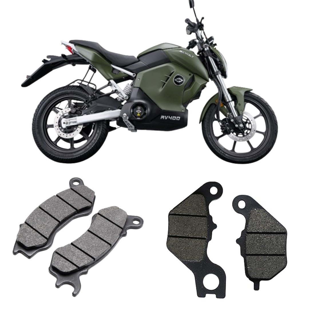 SELVIKE Motorcycle Disc Brake Pads for Revolt RV400, FRONT Brake Replacement Set ((FRONT+ REAR) REVOLT RV400)