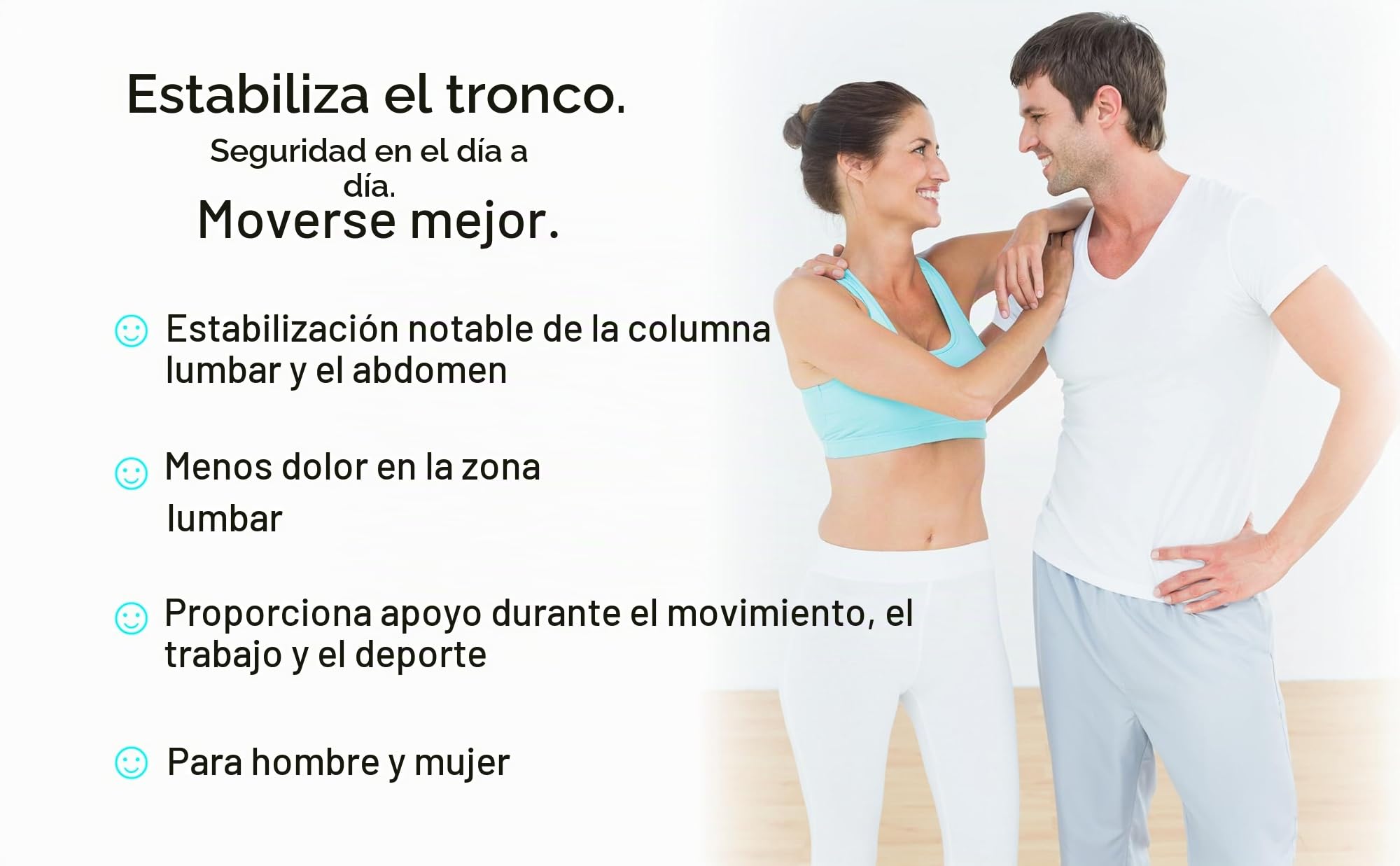 Hydas 1955.1.00 - Cinturón ortopédico de apoyo para abdomen y espalda, producto medicinal, forma la silueta