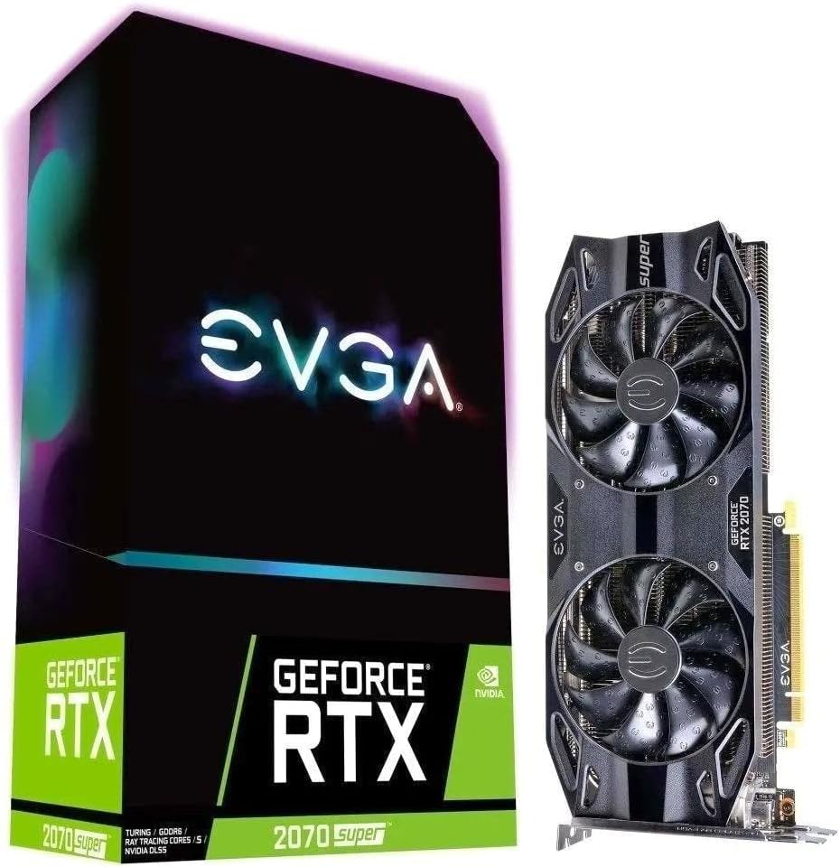 EVGA Corporation Graphics Card - GF RTX 2070 Super - 8 GB GDDR6 - PCIe 3.0 x16 - HDMI, 3 x DisplayPort, USB-C - View 1