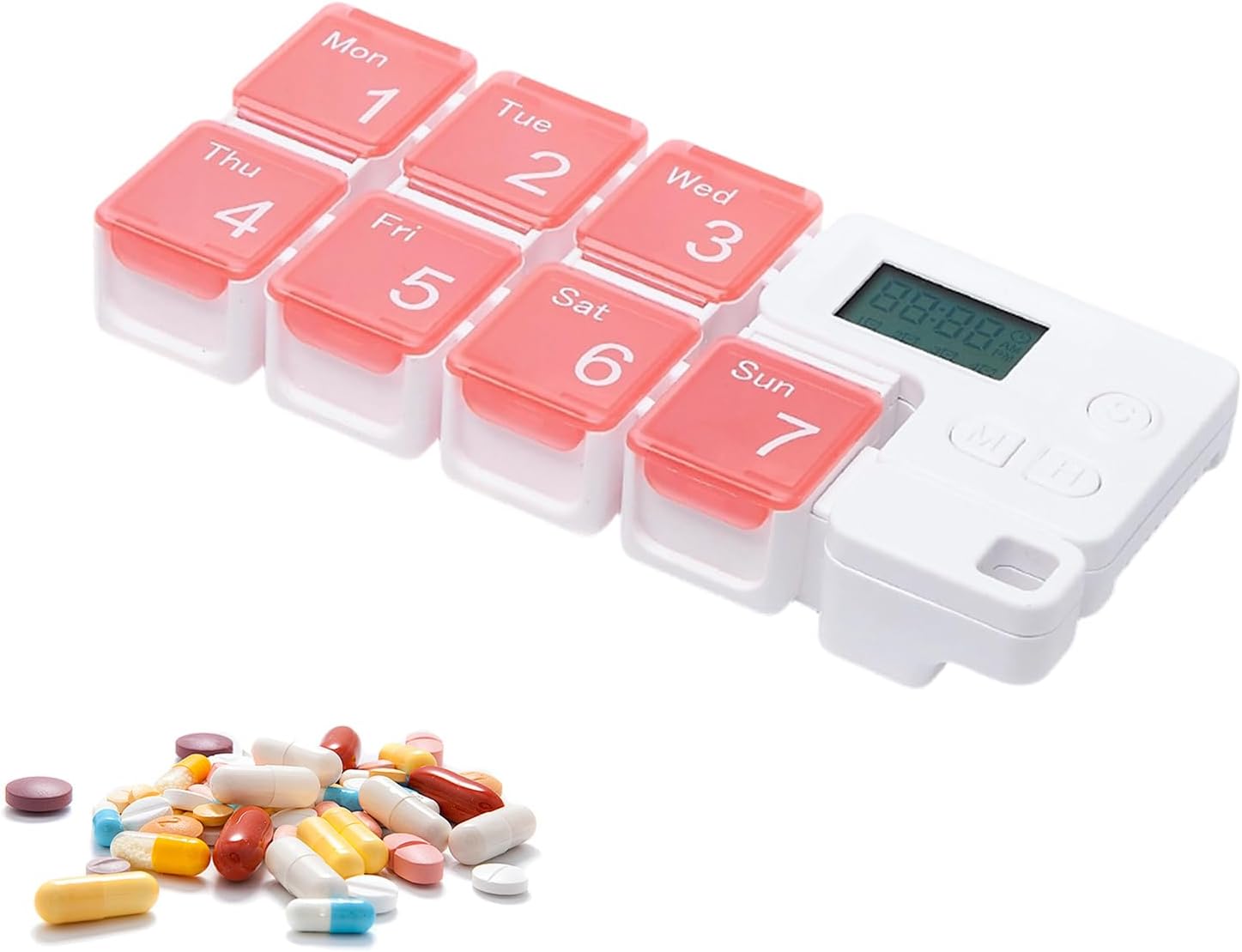 Weekly Pill Organizer Battery Operated Multi-Compartment Storage