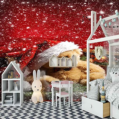 Ours de Noël papier peint impression d'art moderne en haute définition