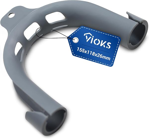 Coude pour tuyau de vidange - En PVC - Compatible avec lave-linge / lave-vaisselle Bosch, Siemens, Beko, Bauknecht Miele et Constructa - 1