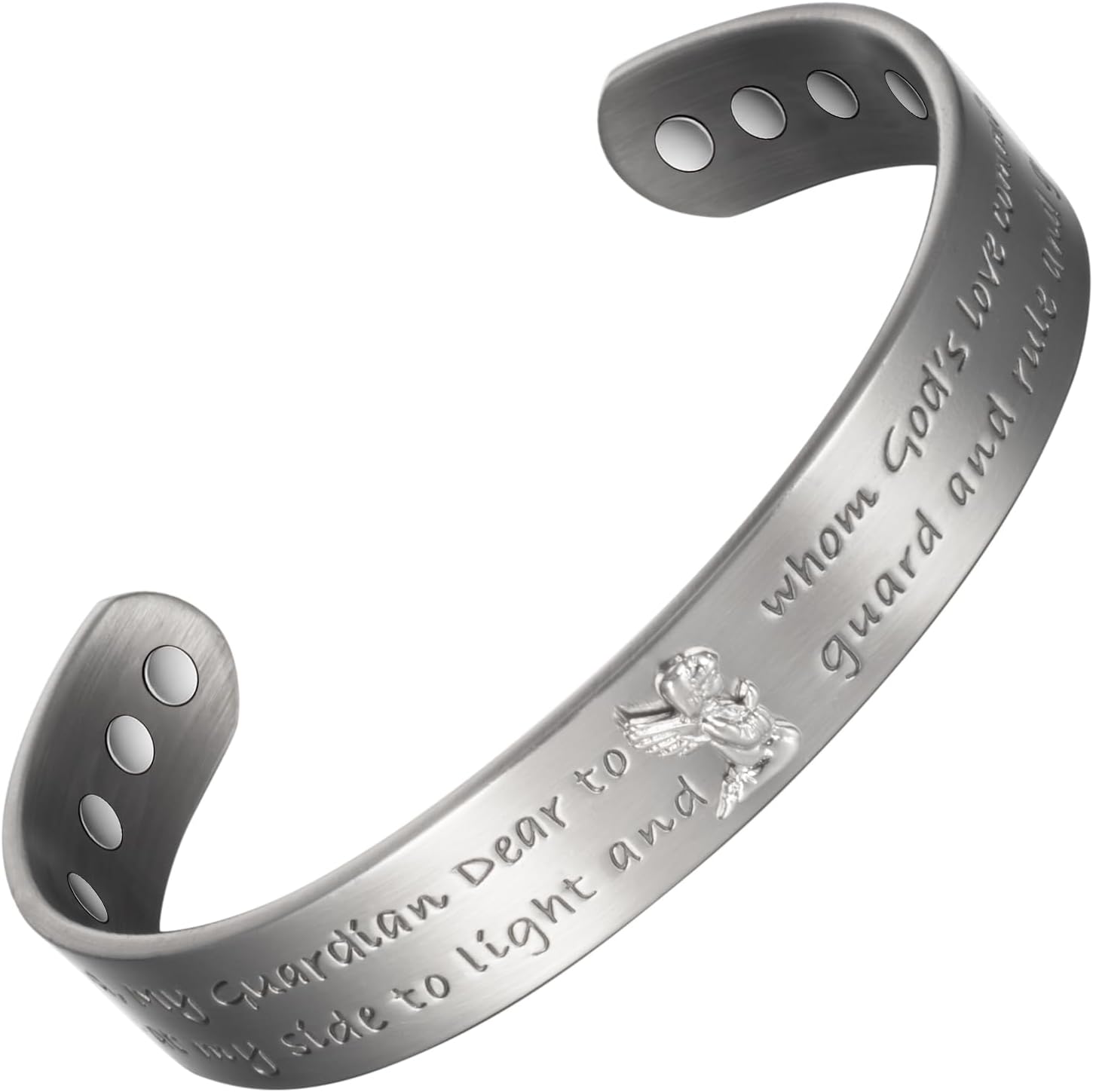 Copper Bracelets for Men, 6.69in Pure Copper Adjustable Christian Magnetic Bracelet, Fashion Jewelry Present （2051S1）