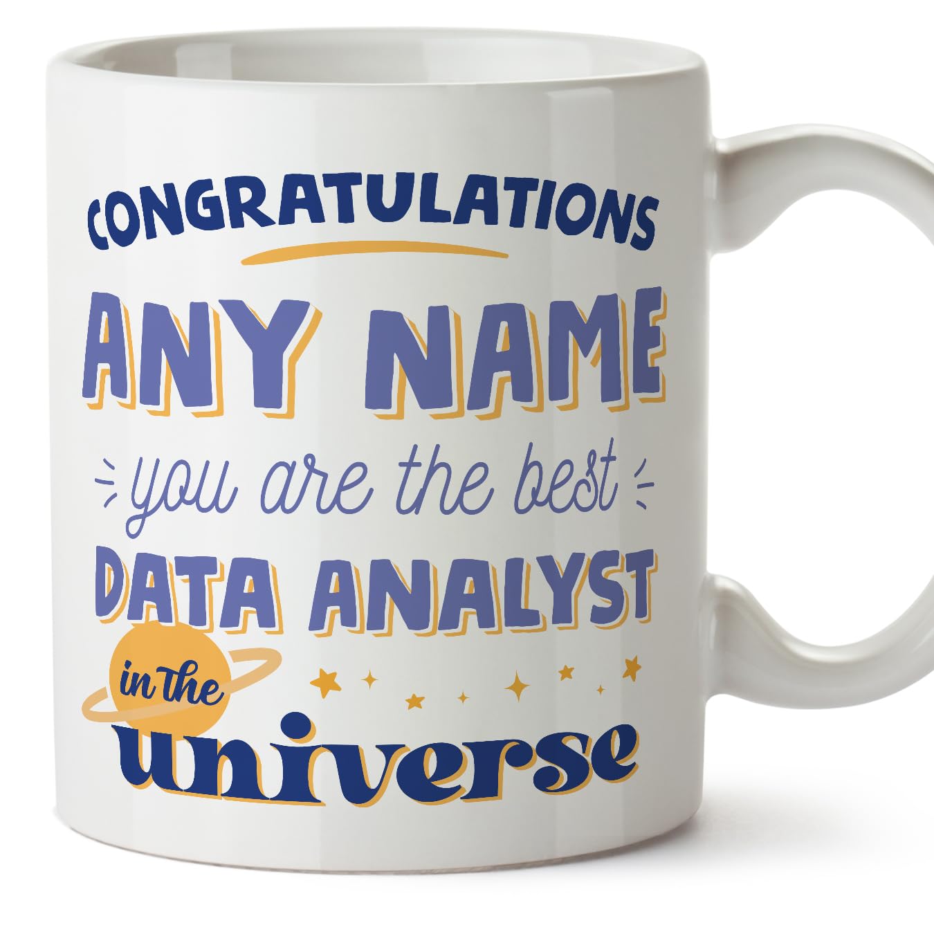 MUGFFINS Data Analyst Mug - in English - Best in The Universe - Funny Gift for Colleagues - Ceramic 11oz Mug