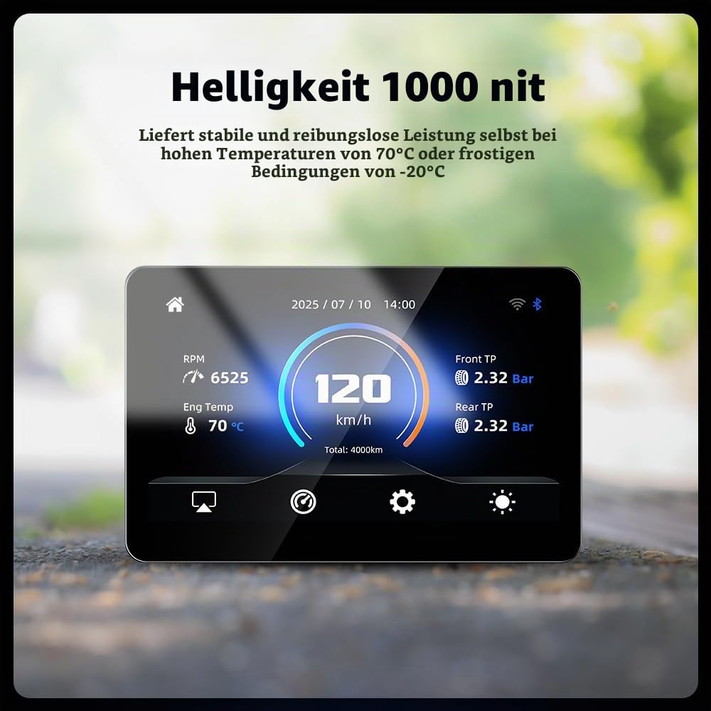 6,2" Motorrad Display f. BMW GS/XR, CarPlay, Wonder Wheel & Daten | Für BMW GS & XR: 6,2" Display mit Wonder Wheel Steuerung, Fahrzeugdaten-Auslesung, kabellosem CarPlay & Android Auto.