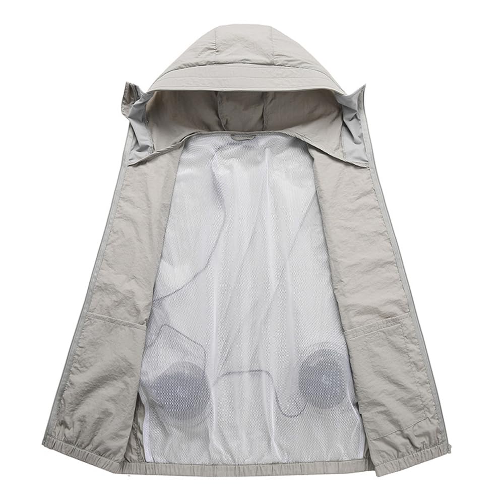 Chaqueta Protectora Solar UPF 50+ Sudadera con Capucha de Aire Acondicionado Ligera Mantente Fresco en Verano