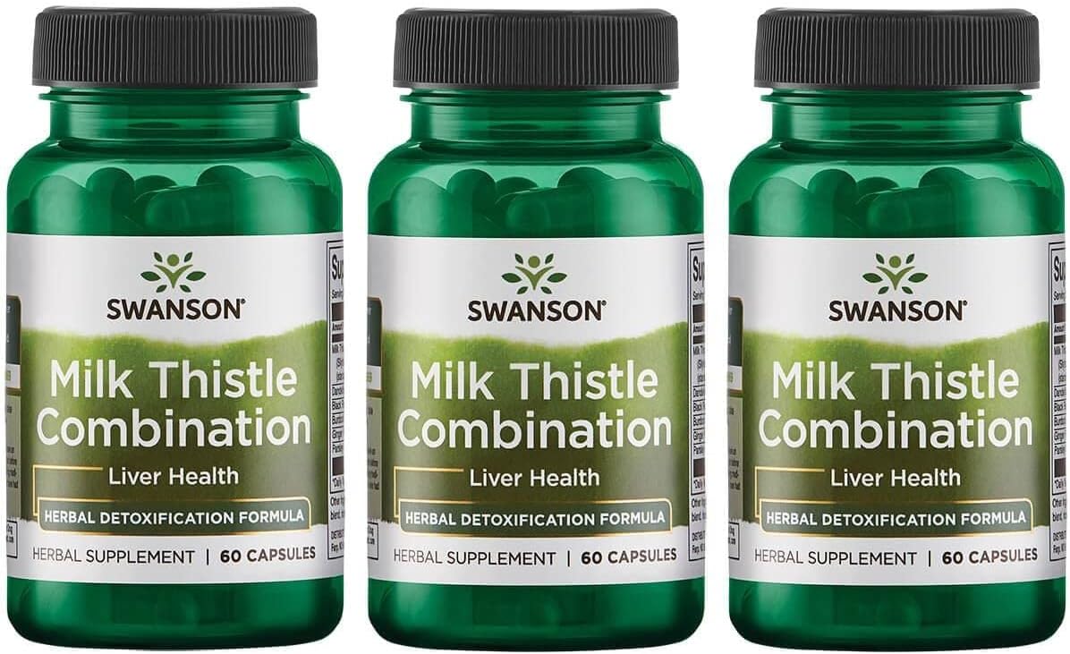Swanson Milk Thistle Combination 60 Capsules (3 Pack