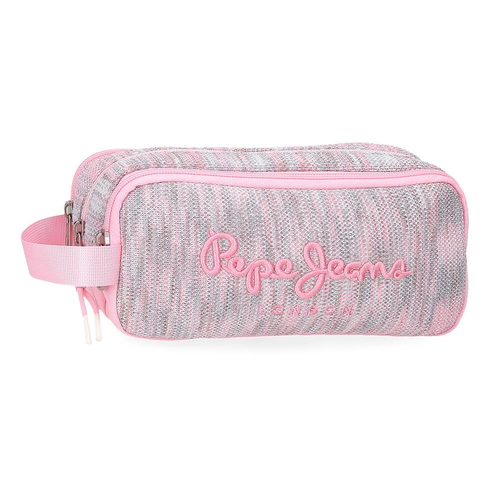 Trousse Triple Miri By Pepe Jeans – Rose Pétillant, Parfaite Pour Organiser Ton Quotidien !