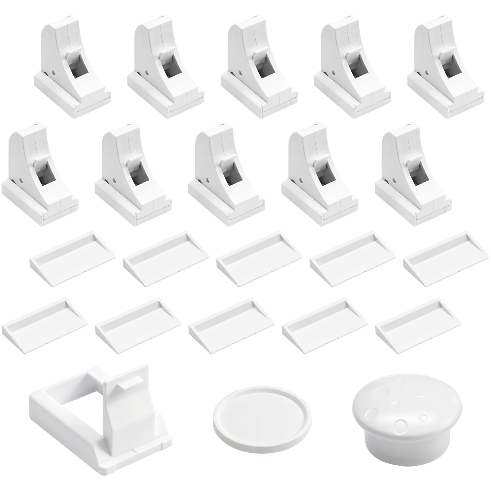10 Pack Magnetic Cabinet Locks, Baby Proofing Child Safety Latches, No Tools Needed for Cupboard Drawers