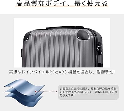 Amazon | [Yuihochic] スーツケース キャリーバッグ キャリーケース 超