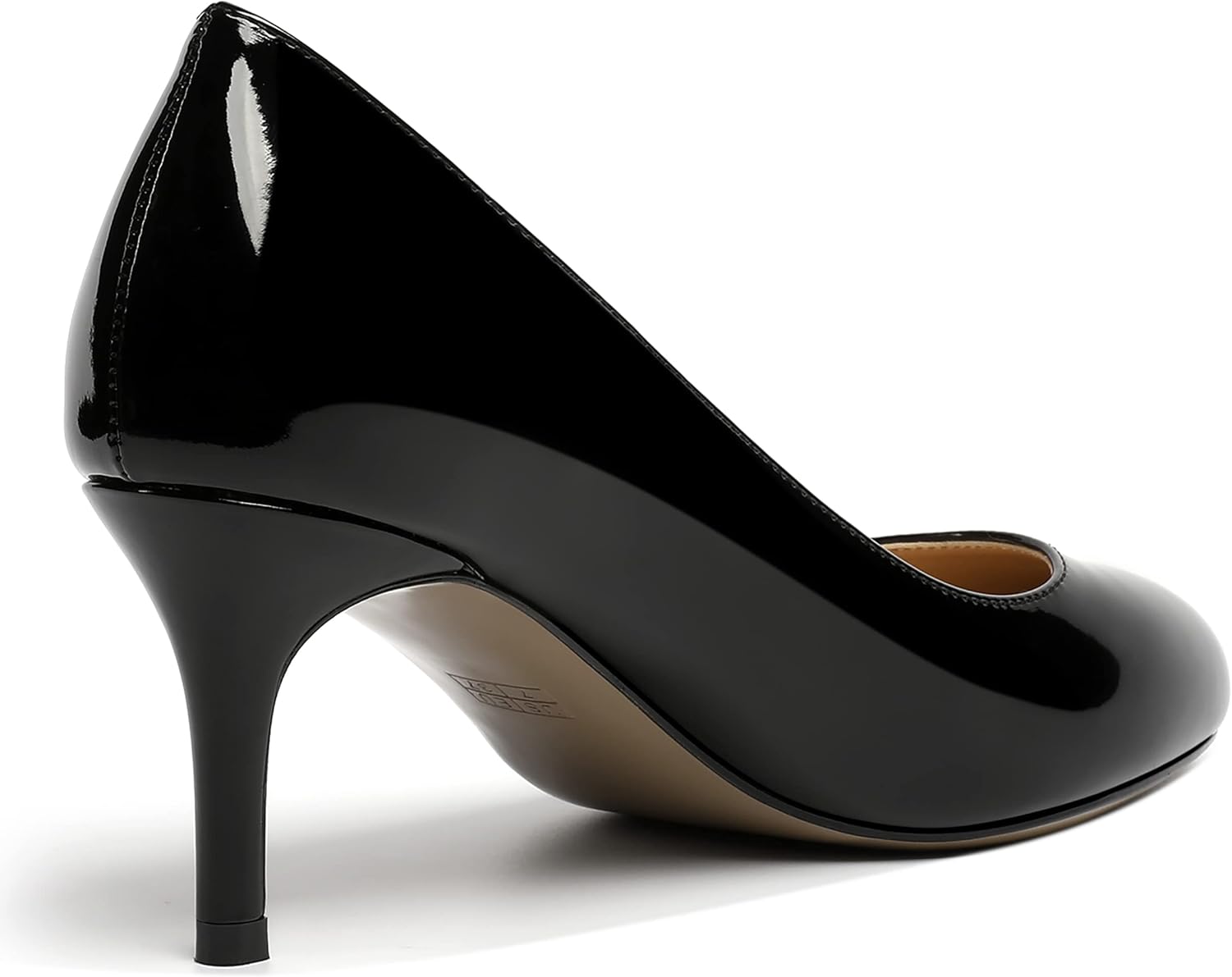 ROSERWISH Womens Slip On Wedding Party Round Toe Sexy Elegant Stiletto Mid Heel Pumps Dress Shoes 2.5 Inch - Image 4