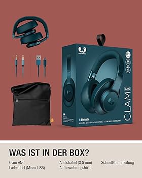 Fresh 'n Rebel Clam ANC Headphones Petrol Blue |Over-ear