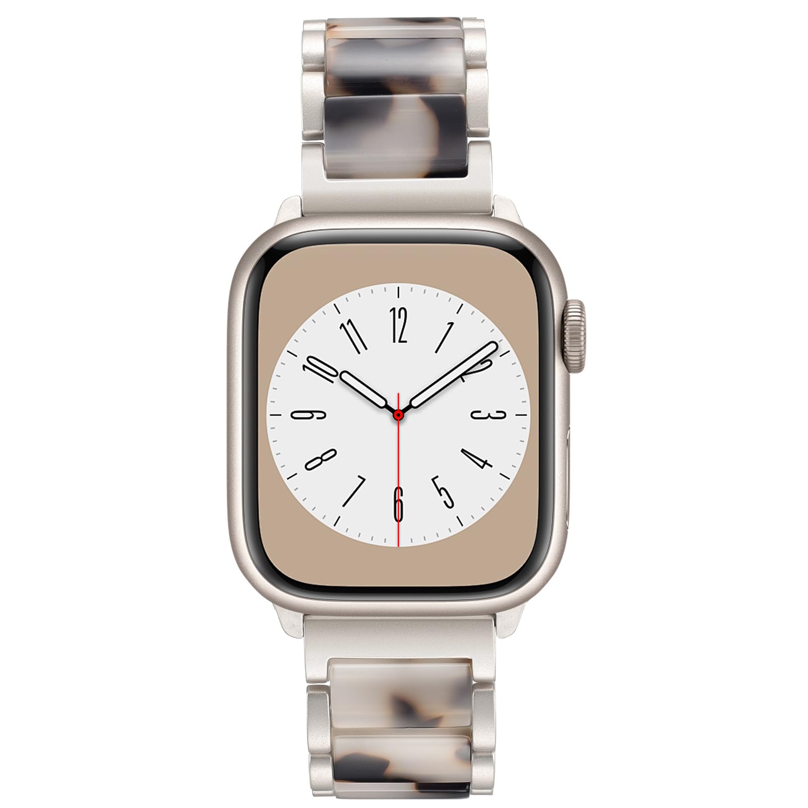 V-MORO Resin Band Compatible with Apple Watch Series 7/8/9/10/11 41/40/38/42mm, Women Fashion Strap for iWatch Series 6/5/4/3/2/1/SE, Lightweight Bracelet Wristband Replacement, Ivory White-Rose Gold — view 37