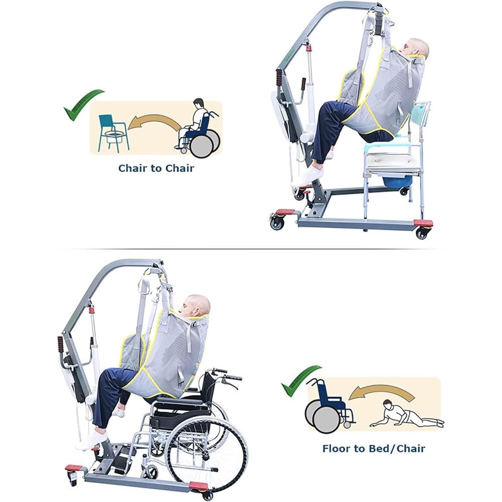 Arnés Elevación Paciente Cuerpo Completo, Grúa de Paciente, Eslinga De Elevación,para Posicionamiento Y Elevación De La Cama,Enfermería, Fácil de Usar