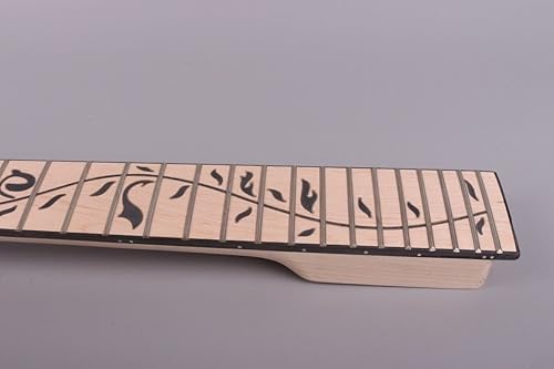 Miniatura 6 de Yinfente Reemplazo de cuello de guitarra eléctrica sin terminar 24 trastes de 25.5 pulgadas de madera de arce diapasón