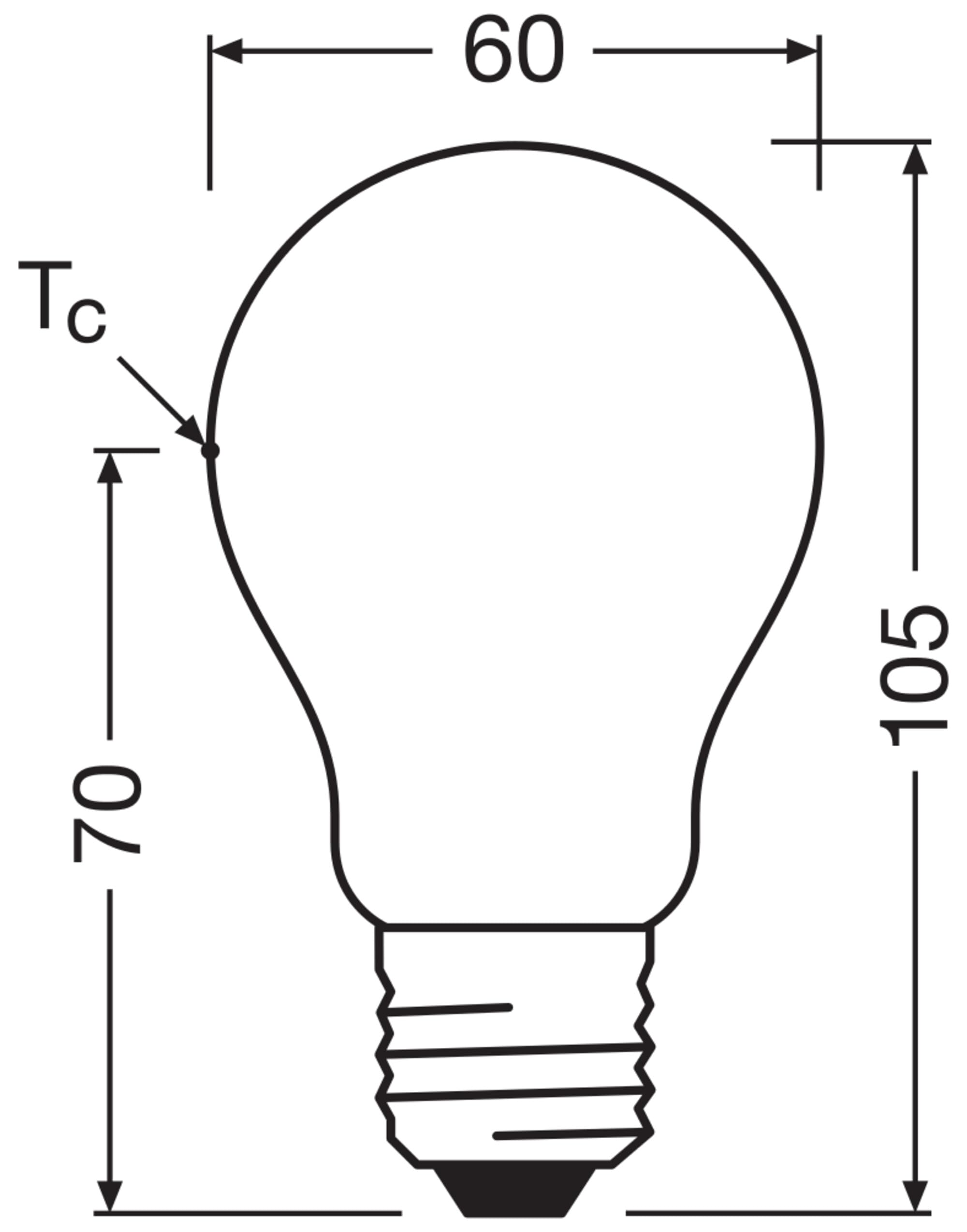 OSRAM Energy Class nella classica forma a lampadina, 2,2 W / 470 lm, EEK A, | , LED Lamps, 60.00 Millimetres dia, , confezione da 6