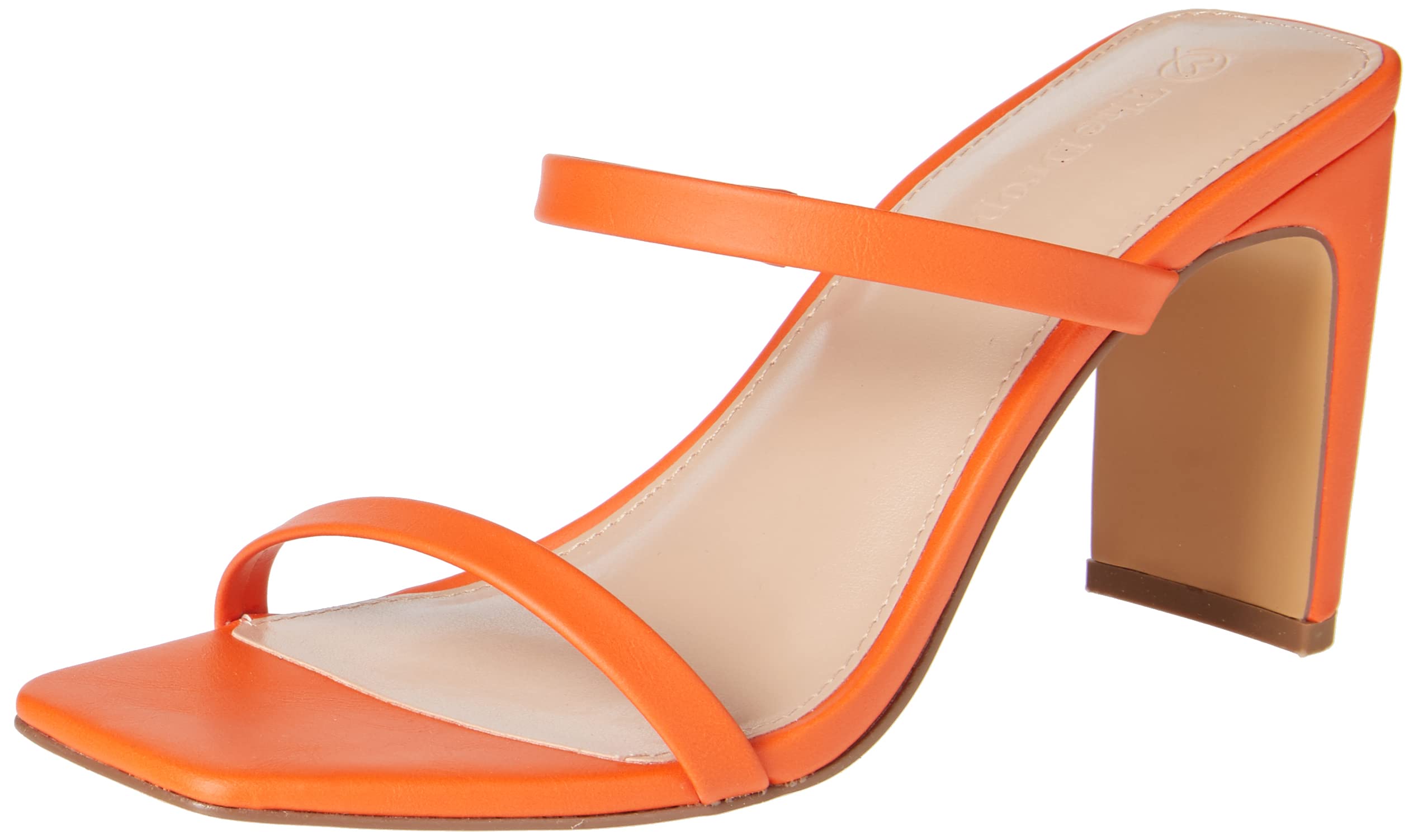 The Drop Women's Avery Square Toe Two Strap High Heeled Sandal