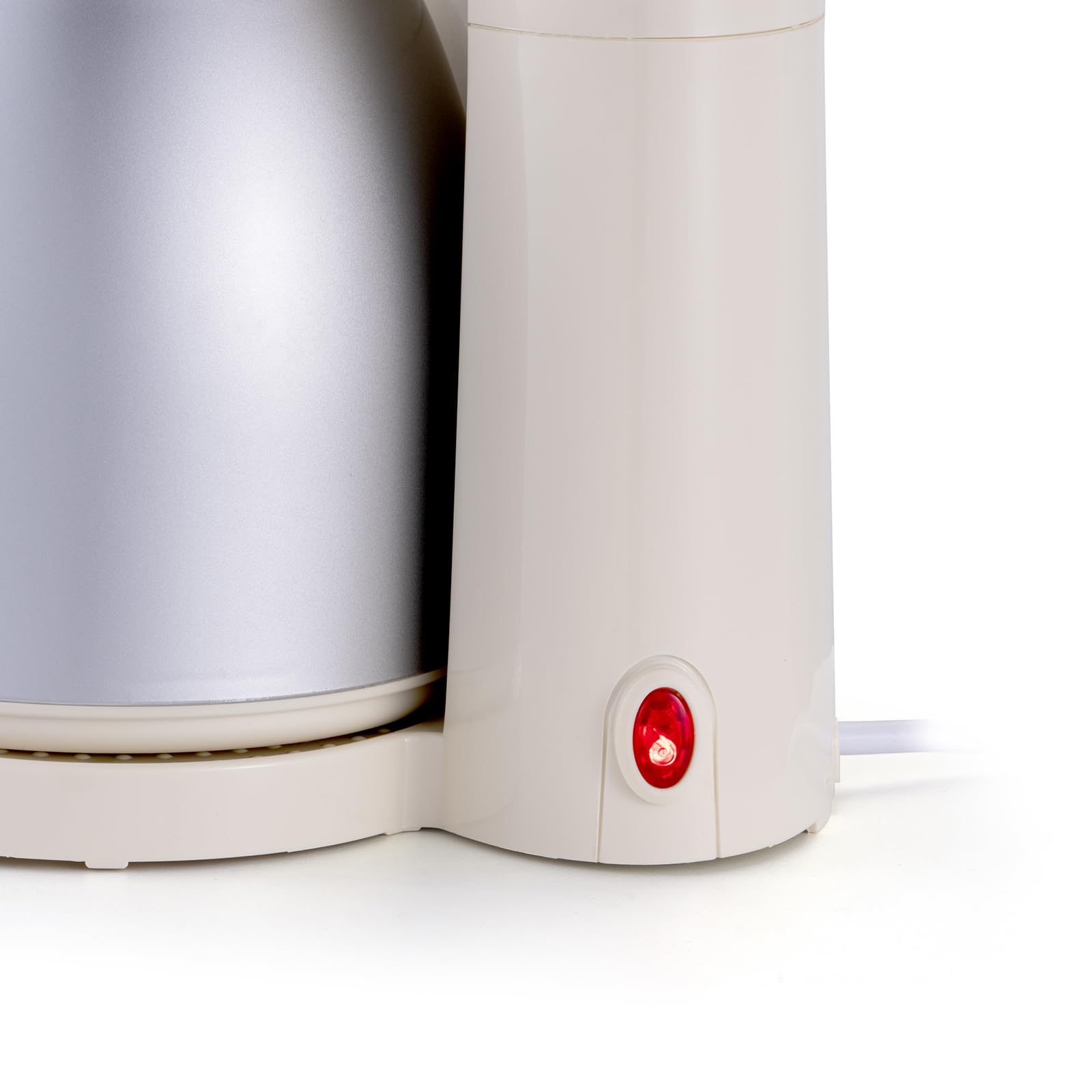 SENYA Cafetera Eléctrica Crema 1L – Cafetera Filtro con jarra Isotérmica, compacta y elegante, apagado automático, fácil de usar y limpiar
