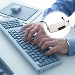 Clavier de bureau et grand roulement Space avec Angles Ergonomic Typing Noir Plastique