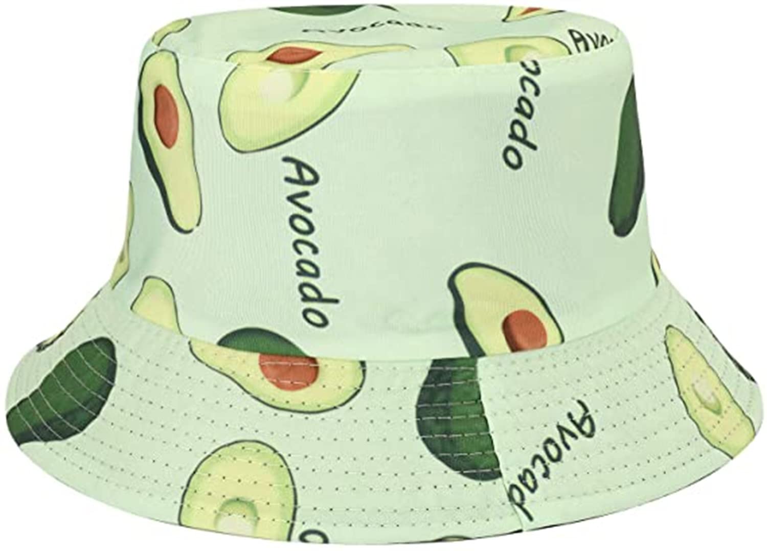RiprapUnisex Bucket Hat Summer Travel Sun Fisherman Hats Reversible.Womens Bucket Hat, Fisherman Cap (Avocado - Green)