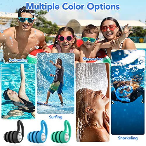 Tapones oidos natación - 3 Pares Silicona Tapones piscina adulto - Imagen 6