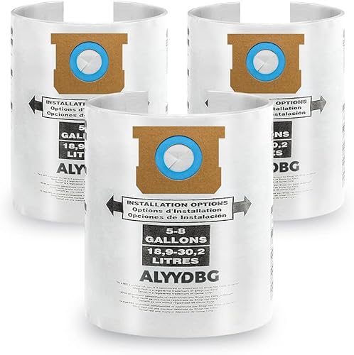 Miniatura 45 de Bolsas para aspiradora de 10 a 14 galones, tipo F 90662 9066200 9066233; tipo I 90672 9067200 9067233; VF2005, bolsas de filtro de vacío desechables