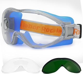 Safety Goggles with Clear and Welding Lenses