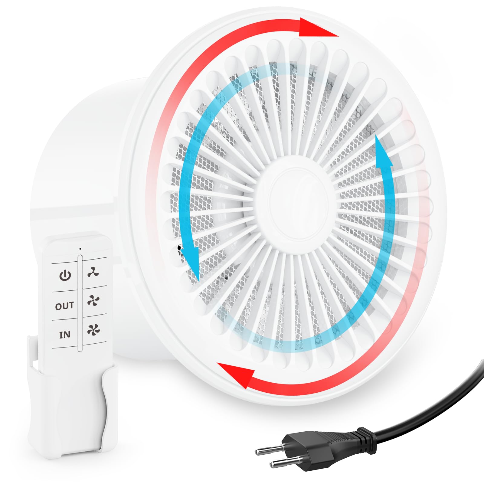 HG Power Luchtventilator Variabele Snelheidsregelaar 150mm voor Badkamer Werkplaats, Hydrocultuur, 110V-240V, EC-motor