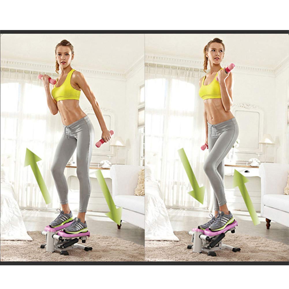 Mini stepper do ćwiczeń aerobowych Step Home 2 w 1 Cichy sprzęt do ćwiczeń w domu, zielona wydajność (fioletowy)
