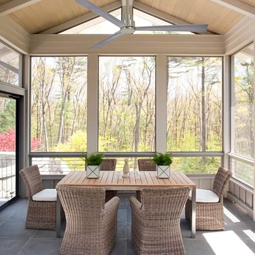 Minka-Aire F787 Simple 52 Inch Outdoor 3 Blade Ceiling Fan With Dc Motor (Brushed Nickel Wet) #TOP6