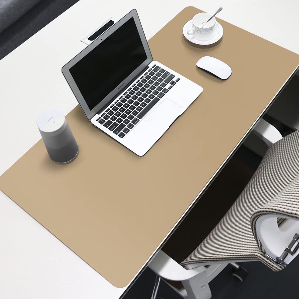 Tappetino da tavolo PU Sottomano per Scrivania Impermeabile 40x80cm Spessore 2mm Albicocca