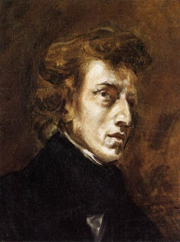 Toile Frederic Chopin Delacroix affiche art portrait decoracion mural