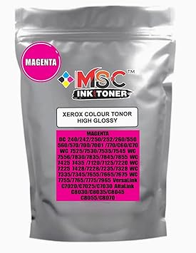 Magenta Toner Powder Compatible for Xerox DC 240/ 242/250/260/550/560/ WC7525/7535/WC7830/7545/7500/7845/7400 /7120 /7245/M24 Versa Link C7020/C7025 (350 Gram Pack) (Magenta 350 Gm)