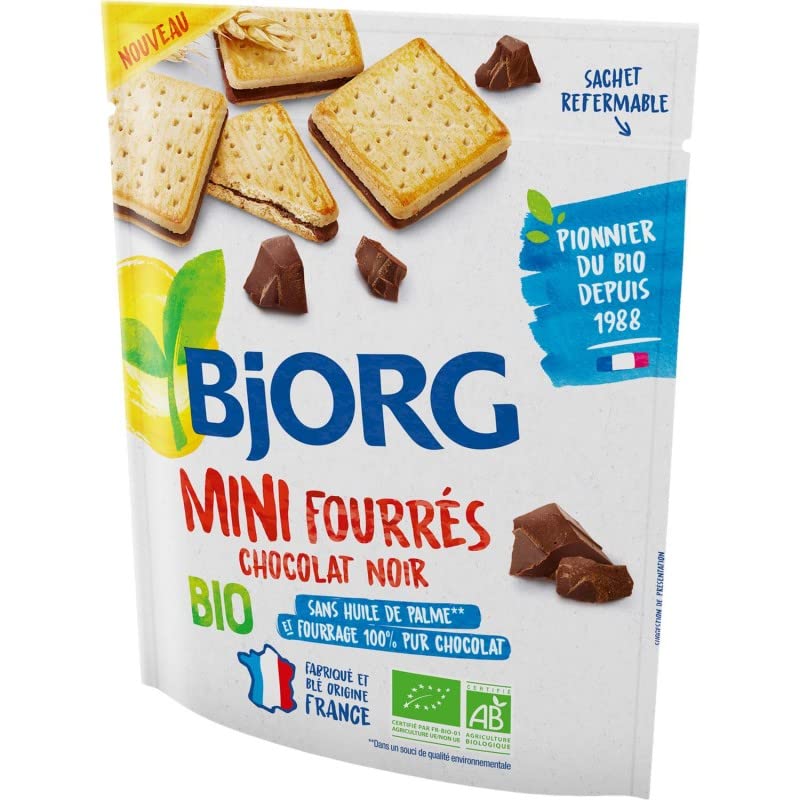 BJORG MINI FOURRÉS CHOCOLAT NOIR BIO 180G LOT DE 3
