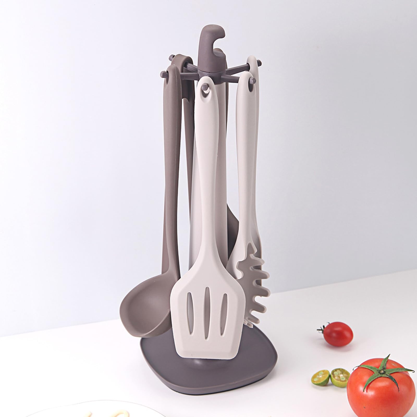 7 Stück Küchenhelfer Set, Silikon Küchenset Küchenutensilien Mit Utensilienhalter, Antihaft Hitzebeständiger Kochbesteck Kochutensilien Set Für Kochen, Gesund, Leicht Zu Reinigen