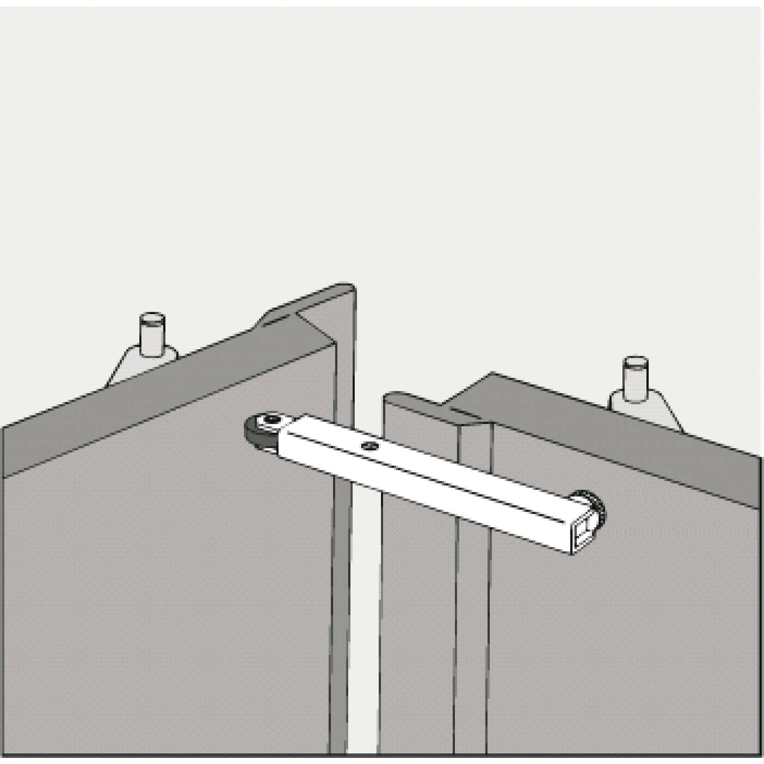 Calidad profesional con Eco MK Base 1 tapa de arrastre para cierrapuertas de acero