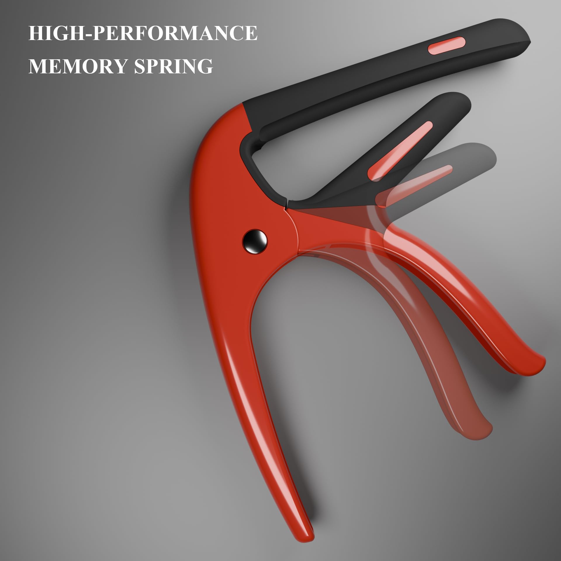 Capo for Acoustic Guitar Electric Guitar, Ukulele and String Instruments, Guitar Capo with 5 Picks, Guitar Kapo, Guitar Clamp (Red) - Image 3