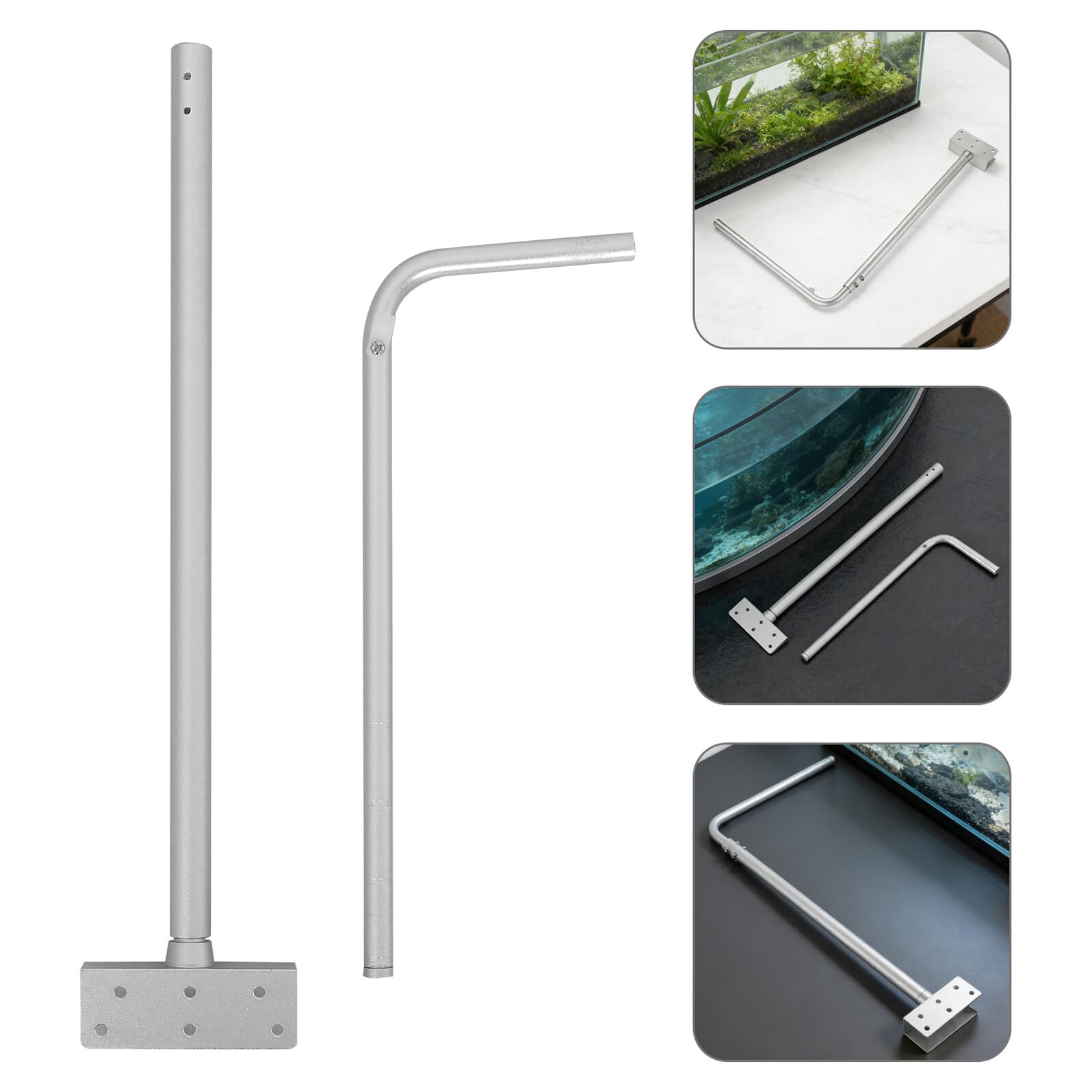 TOYANDONA 2 Szt. Szt Metalowy Uchwyt Do Lampy Akwariowej Wytrzymały Stojak z Oświetlenie LED Regulowany Montaż Do Akwarium Szkłem Oszczędność Miejsca i Nowoczesny Design
