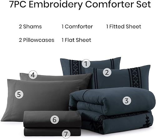 Miniatura 7 de MaiRêve Juego de edredón King, diseño texturizado con hojas verdes salvia y amarillas, edredón de verano tamaño King, juego de ropa de cama King de