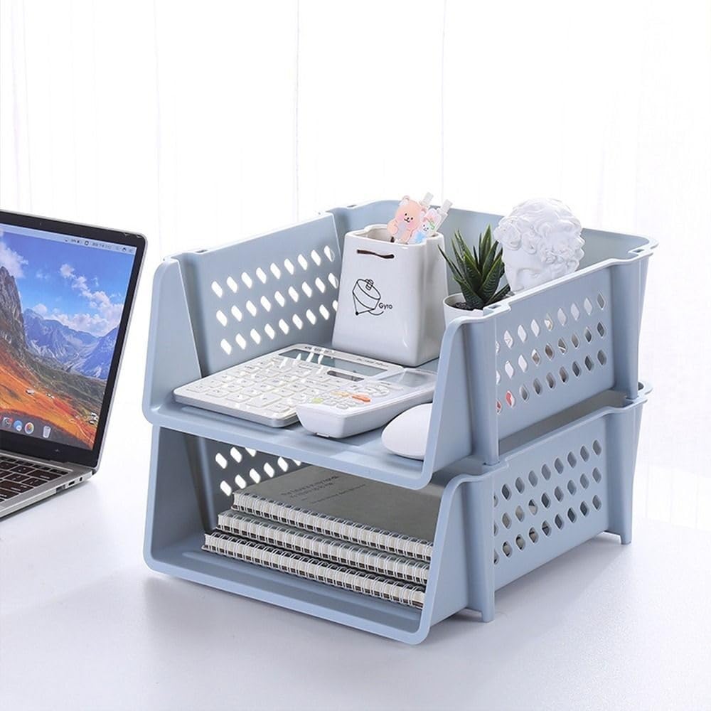 Titolare del file Organizzatore da scrivania, portadocumenti impilabile, vassoio A4(Bianco)