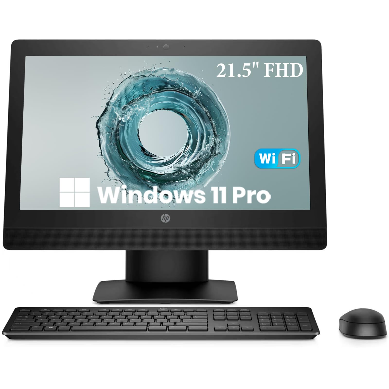 HP ProOne 600 G3 All-in-One Desktop Computer PC 21.5-inch FHD, Intel Pentium G4560 3.5GHz, 8 GB RAM, 256 GB SSD, Keyboard and Mouse, WiFi, Windows 11 Pro (Renewed)