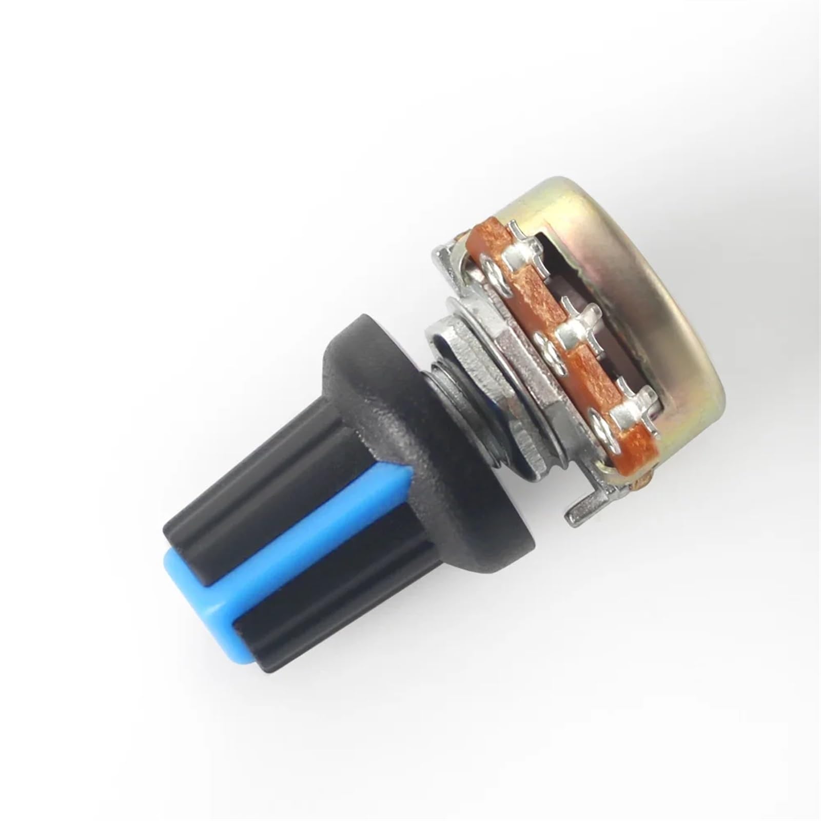 Juego de 5 potenciómetros WH148 con kit de tapa de perilla AG2 azul 1K 2K 5K 10K 20K 50K 100K 250K 1M 15mm 3pin potenciómetros lineales (2K Ohm)