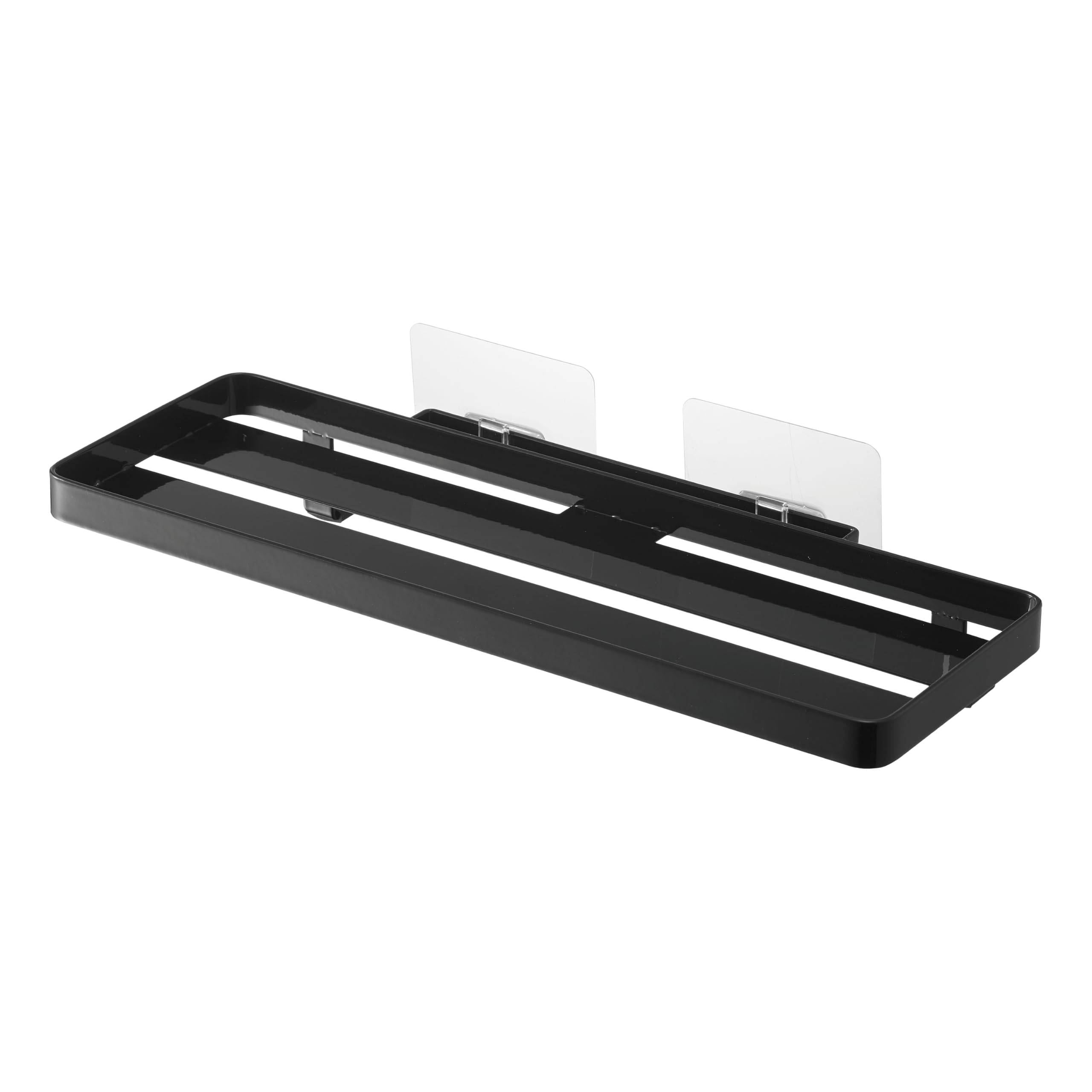 Yamazaki 5398 TOWER Film Hook Sanitary Tray, black, Steel/Silicone, Minimalist, 30 x 11.5 x 4.7(excluding film hook) cm