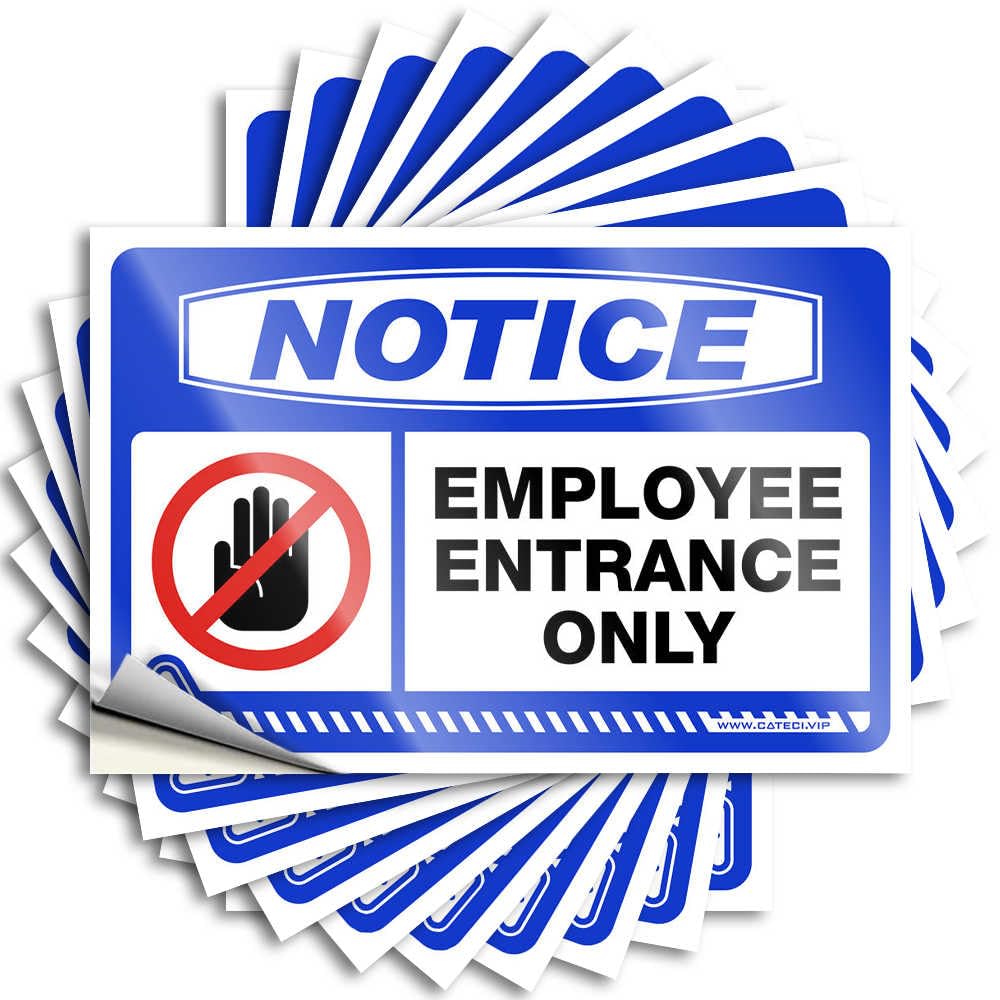 Notice Employee Entrance Only Spring Mens - Decal Case Removable Vinyl Decal(12X18CM)